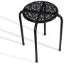 dar Living Daisy Metal Stool, Black (2-Pack)