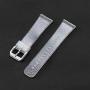 Maxjoy Compatible with Fitbit Versa 2 Bands, Versa Silicone Band Women Waterproof Sweat Resistant Replacement Strap with Metal Buckle Compatible with Fitbit Versa/Versa 2/Versa Lite/Versa SE, Silver