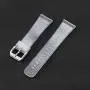 Maxjoy Compatible with Fitbit Versa 2 Bands, Versa Silicone Band Women Waterproof Sweat Resistant Replacement Strap with Metal Buckle Compatible with Fitbit Versa/Versa 2/Versa Lite/Versa SE, Silver