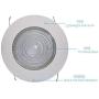 Four-Bros Lighting FLP 6'' Inch Fresnel Glass Lens with White Plastic Trim-60 Watt Max. -for Wet Locations-Shower Can Light Trim-Ul Listed