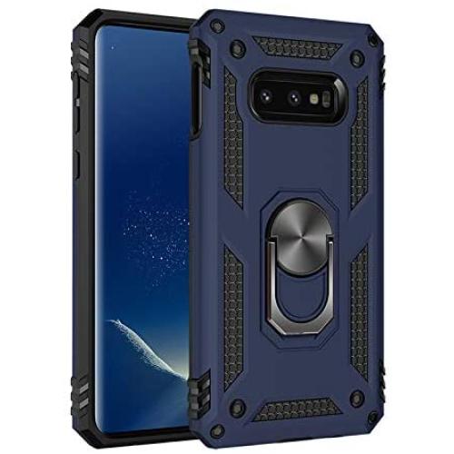 Military Grade Drop Impact for Samsung Galaxy Note 8 Case 360 Metal Rotating Ring Kickstand Holder Built-in Magnetic Car Mount Armor Shockproof Cover for Galaxy Note 8 Protection Case (Blue)