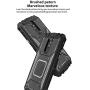TJS Phone Case Compatible with LG Stylo 4 2018/Stylo 4 Plus/Q Stylus/Q Stylus Plus/Q Stylus Alpha, [Full Coverage Tempered Glass Screen Protector] Aluminum Magnetic Support Metal Plate Back (Green)