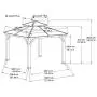 Sunjoy A102008500 Chapman 10x10 ft. Cedar Framed Gazebo with Steel 2-Tier Hip Roof Hardtop, Brown Sunjoy A102008500 Chapman 10x10 ft. Cedar Framed Gazebo with Steel 2-Tier Hip Roof Hardtop, Brown