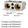 SUNMORN Battery Terminal Connector, 0/4/8/10 Gauge Heavy Duty AMP Car Battery Terminals Connectors, Shims Positive & Negative, with Special Tools, 1 Pair