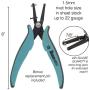The Beadsmith 1.5mm Metal Hole Punch Pliers, with Gauge Guard to create clean holes, free of indents, ideal for 1.3mm rivets, cold connection, 22 gauge Sheet Metal or thinner, NOT INTENDED FOR THICKER METAL