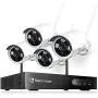 HeimVision HM241 1080P Wireless Security Camera System, 8CH NVR 4Pcs Home Outdoor WiFi Surveillance Camera with Night Vision, Waterproof, Motion Alert, Remote Access, No Hard Disk