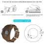 Leotop Compatible with Samsung Galaxy Watch 42mm/Galaxy Watch 3 41mm/Active 40mm/Active 2 40mm 44mm/Gear S2 Classic Bands 20mm Replacement Genuine Leather Cuff Strap with Metal Buckle Men Women (Coffe)