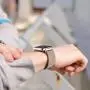 Metal Bands Compatible with Fitbit Versa 2 / Versa/Versa Lite SE Band, Stainless Steel Replacement Sport Bracelet Strap Wristbands with Magnetic Lock for Versa Smartwatch (Large, Champagne Gold)