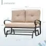 Oakmont Outdoor Loveseat Patio Swing Rocking Glider 2 Seats Metal Furniture Set(Brown) Oakmont Outdoor Loveseat Patio Swing Rocking Glider 2 Seats Metal Furniture Set(Brown)