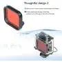 SOONSUN 3 Pack Dive Filter for GoPro Hero 5 6 7 Black Super Suit Dive Housing - Red,Light Red and Magenta Filter - Enhances Colors for Various Underwater Video and Photography Conditions