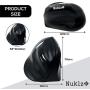 Nuklz N Ergonomic Vertical Wireless Mouse | Natural Hand Position Helps Reduce Hand, Wrist & Arm Pain | USB Dongle with Adjustable DPI & Next/Previous Buttons | Optical Mouse Perfect for Office Work