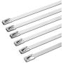 InfiBEST 100Pcs, 13 Sizes,Stainless Steel Exhaust Wrap multifunctional Locking Cable Metal Zip Ties,Perfect for Automotive Parts, Home Repair, Computer Repair and Outdoor Applications