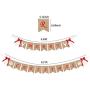 Merry Christmas Burlap Banners Garlands with Ribbon Bows for Xmas Party Decoration Photo Prop