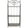 45-Inch Freestanding Scrollwork Design Metal Foldable 3-Tier Plant & Home Décor Display Stand Rack/Book Shelf