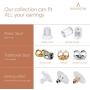 BEADNOVA 925 Sterling Silver Earring Backs for Studs Locking Earring Backs Hypoallergenic Earring Backings Replacement Secure Earring Backs for Posts (12 Pieces)