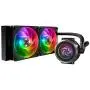 Cooler Master MasterLiquid ML240P Mirage ARGB Close-Loop AIO CPU Liquid Cooler, 240 Radiator, Transparent Pump, Addressable RGB Lighting, Dual MF120 Fans for AMD Ryzen, TR4 /Intel LGA1151 Cooler Master MasterLiquid ML240P Mirage ARGB Close-Loop AIO CPU Liquid Cooler, 240 Radiator, Transparent Pump, Addressable RGB Lighting, Dual MF120 Fans for AMD Ryzen, TR4 /Intel LGA1151