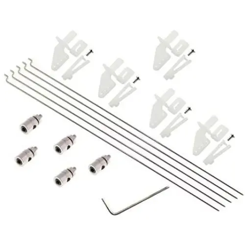 Maxmoral 5 Sets RC Fixed Wing Airplane Control Horn Kit - 5X Nylon Control Horn + 5X Clevis + 5X 1.2x180mm Push/Pull Rod + 5X 1.3mm Fast Holder + 1x M3 Wrench Maxmoral 5 Sets RC Fixed Wing Airplane Control Horn Kit - 5X Nylon Control Horn + 5X Clevis + 5X 1.2x180mm Push/Pull Rod + 5X 1.3mm Fast Holder + 1x M3 Wrench