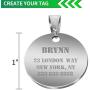 TSJ Stamping Blanks Silver Round Metal Charms 20 Pack, Stainless Steel Blank Stamping Tags with Hole, 1 Inch (25mm) Punched Circle Disc Pendants for Necklace Bracelet Pet ID Name Tags DIY Handicrafts