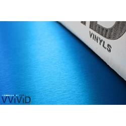 VViViD Metallic Blue Brushed Metal Vinyl Wrap Roll XPO Air Release Technology (10ft x 5ft)