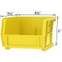 Akro-Mils 08212RED 30210 AkroBins Plastic Storage Bin Hanging Stacking Containers, (5-Inch x 4-Inch x 3-Inch), Pack of 6, Red