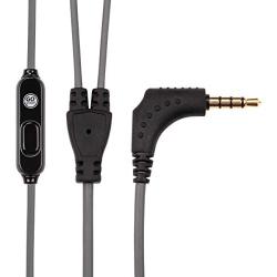 GOgroove AudiOHM RNF Durable Earbuds - Heavy Duty Headphones with Thick Aramid Fiber Reinforced Cable, in-Line Microphone, in-Ear Noise Isolation & Rugged Metal Driver Housing (Carbon Black)