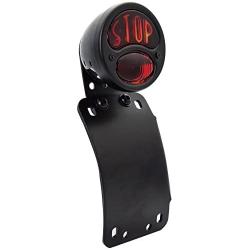 Amazicha LED License Plate Brake Light Taillight Curved Bracket for Harley Sporster Bobber Choppers