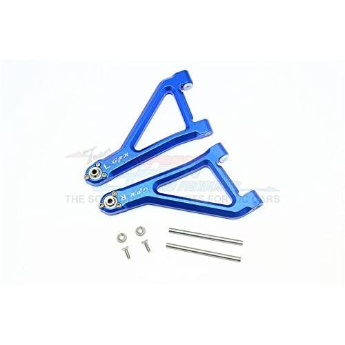 GPM for Traxxas Unlimited Desert Racer 4X4 (#85076-4) Upgrade Parts Aluminum Front Upper Suspension Arm - 8Pc Set Blue
