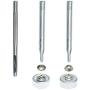 INNETOC 100 Sets - 12mm(1/2'') Metal Line 24 Gunmetal Black Plated Steel Snaps Fastener Leather Rapid Rivet Button Sewing with Seting Tool (12mm, Bronze)