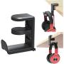 PC Gaming Headset Headphone Hook Holder Hanger Mount, Headphones Stand with Adjustable & Rotating Arm Clamp , Under Desk Design , Universal Fit , Built in Cable Clip Organizer EURPMASK