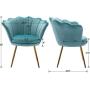 Chairus Living Room Chair, Mid Century Modern Retro Leisure Velvet Accent Chair with Golden Metal Legs, Vanity Chair for Bedroom Dresser, Upholstered Guest Chair(Light Green)