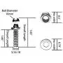 Monrand 10mm Ball Studs With Hardware, Round Ball Screws Metal for Gas Lift Support Strut Fitting, 5/16-18 Thread x1'' Long Shank, 4 Pack Monrand 10mm Ball Studs With Hardware, Round Ball Screws Metal for Gas Lift Support Strut Fitting, 5/16-18 Thread x1'' Long Shank, 4 Pack