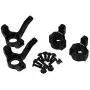 Mxfans Black Aluminum Alloy Upgrade Parts SCX0002 SCX0001 C-Hub Carrier & Steering Hub Carrier(L/R) for AXIAL SCX10 RC1:10 Off Road Car Pack of 2