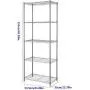 Function Home 5 Tier Wire Shelving Metal Storage Rack Shelving Unit Storage Shelf Pantry Food Shelf Plant Shelves for Kitchen Living Room Office Garage in Grey Function Home 5 Tier Wire Shelving Metal Storage Rack Shelving Unit Storage Shelf Pantry Food Shelf Plant Shelves for Kitchen Living Room Office Garage in Grey