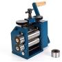 ZHFEISY Jewelry Rolling Mill Machine - 3''（75mm）Roller Manual Combination Rolling Mill Machine Jewelry Press Tabletting Tool Jewelry DIY Tool - For Metal Sheet Wire Rolling - Gear Ratio 1:7 22KG
