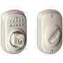 Schlage BE365 PLY 619 Plymouth Keypad Deadbolt, Satin Nickel Schlage BE365 PLY 619 Plymouth Keypad Deadbolt, Satin Nickel