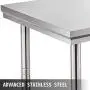 Mophorn Stainless Steel Work Table with Backsplash 24 x 24 x 34 Inch Commercial Food Prep Worktable Heavy Duty Prep Worktable Metal Work Table with Adjustable Feet for Restaurant, Home and Hotel Mophorn Stainless Steel Work Table with Backsplash 24 x 24 x 34 Inch Commercial Food Prep Worktable Heavy Duty Prep Worktable Metal Work Table with Adjustable Feet for Restaurant, Home and Hotel