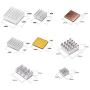 Pastall 100 PCS (8 Different Sizes) Heatsink Kit with Conductive Adhesive Tape, Aluminum Heat Sink Cooler and Copper Heatsink for Raspberry Pi A B B+ 2/3/4