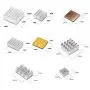 Pastall 100 PCS (8 Different Sizes) Heatsink Kit with Conductive Adhesive Tape, Aluminum Heat Sink Cooler and Copper Heatsink for Raspberry Pi A B B+ 2/3/4