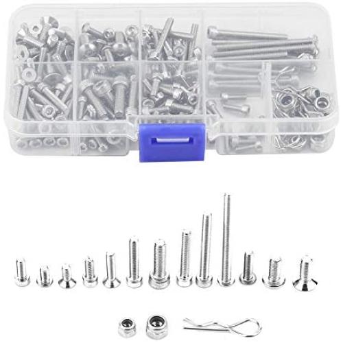 DEALPEAK Stainless Steel RC Model Screws Metal Screws Kit for Traxxas Slash 4x4 Short Truck RC Car Parts