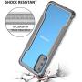 Samsung S20 Case Double Series Military Grade Drop Protection Hybrid Heavy Duty Extreme Protection Clear Sturdy Metal Bumper Case Support Wireless Charging for Samsung S20 6.2'' Gray