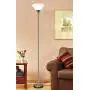Metro Torchiere Modern Floor Lamp by Light Accents 71'' Tall Floor Light Brushed Nickel Metal with White Shade - Stand Up Lamp - Uplight Pole Light - Standing Lamp (Brushed Nickel)