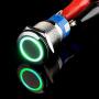 ESUPPORT Stainless Steel 12V 5A Car Auto Boat Green Angel Eye LED Light Lamp Metal Push Button Rocker Toggle Switch On Off