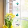 H&D Hyaline & Dora Sun Catcher Crystal Ball Prism Metal Butterfly Decor Pendant,Christmas Lights Part Accessories