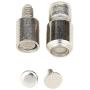 Double Cap 9mm Rivets Kit (1000 pcs) with Hand Press Machine, Dies and Hole Punch. Leather Rivets Single Round Cap Metal Stud Fasteners for Bag Belt Wallet Jeans