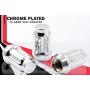 Wheel Accessories Parts Set of 20 1.38in Long Car Small Diameter Lug Nut Closed End Bulge Acorn 6 Spline with Key (7/16 UNF, Chrome) Wheel Accessories Parts Set of 20 1.38in Long Car Small Diameter Lug Nut Closed End Bulge Acorn 6 Spline with Key (7/16 UNF, Chrome)