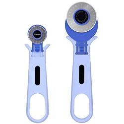 RMISODO 2 Pieces Rotary Cutter Roller 28mm 45mm Rotary Cutter Cutting Tool for Quilting Sewing Patchwork Fabric Leather Craft