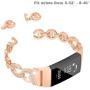 Glebo Compatible with Fitbit Charge 3 Bands for Women, Charge 4 Bands, Premium Metal Straps Bracelet Wristbands Accessories for Fitbit Charge 4 Bands for Women, Copper Gold