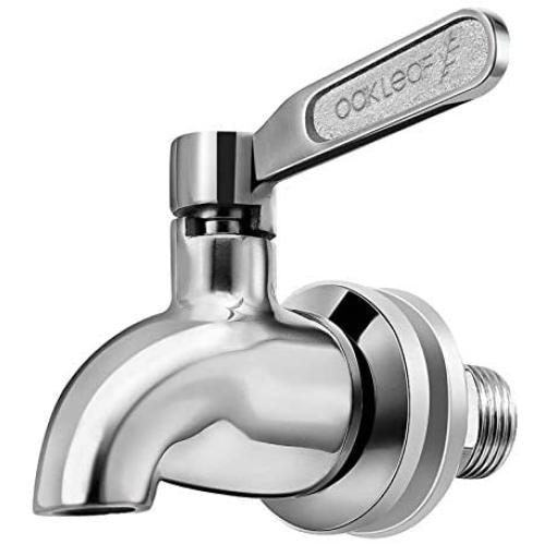 Beverage Dispenser Replacement Spigot,Oak Leaf Stainless Steel Spigot Polished Finished, Dispenser Replacement Faucet