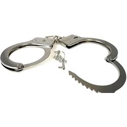 Liberty Imports Heavy Duty Diecast Metal Stainless Steel Handcuffs with Keys - Bulk Party Favors for Police Role Play (6 Pack)