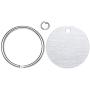 Stamping Blank Tags Set 100 Pieces 1 Inch Round with Hole Aluminum 0.06 Inch Thickness Blanks Tags, 100 Pieces 1 Inch Round Metal Key Chain Rings and 100 Pieces 0.3 Inch Split Rings
